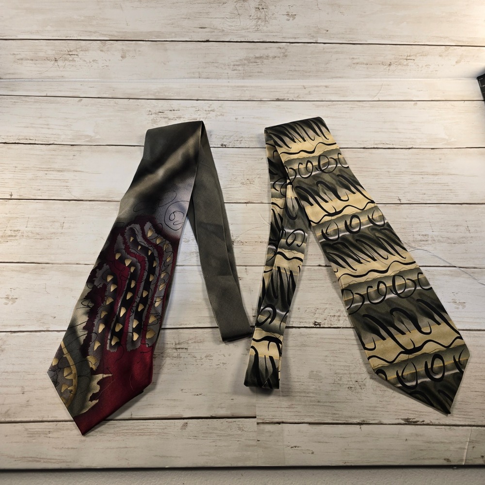 Lot of 2 J. Garcia Silk Ties South of the Border Collection 15 Carousel 14 1 NWT